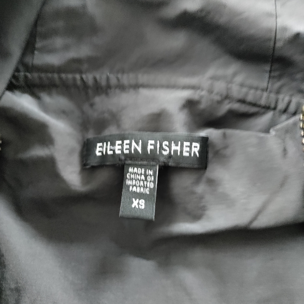 EILEEN Fisher Women's Gray Hooded Windbreaker Size XS - Picture 3 of 8